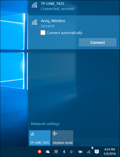 Omrežni Windows 10