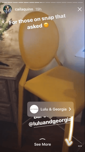 Caila Quinn izkoristi svoj vplivni status, da v svoji zgodbi na Instagramu promovira Lulu in Georgia.