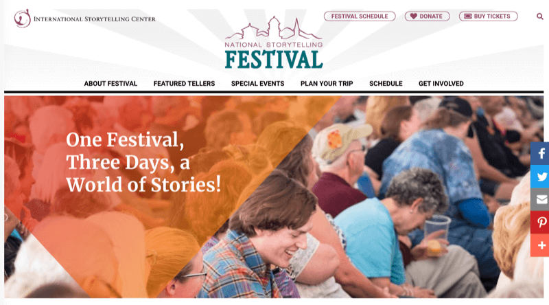 Spletna stran nacionalnega festivala pripovedovanja zgodb