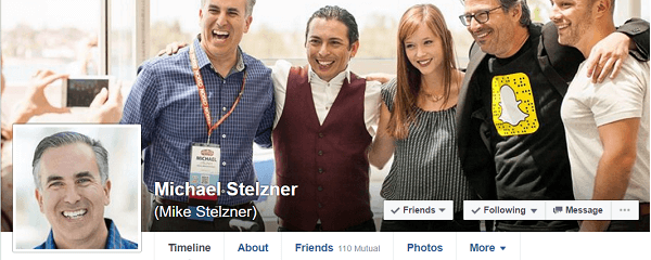 Michael Stelzner se je Facebooku pridružil na priporočilo Ann Handley, MarketingProf.
