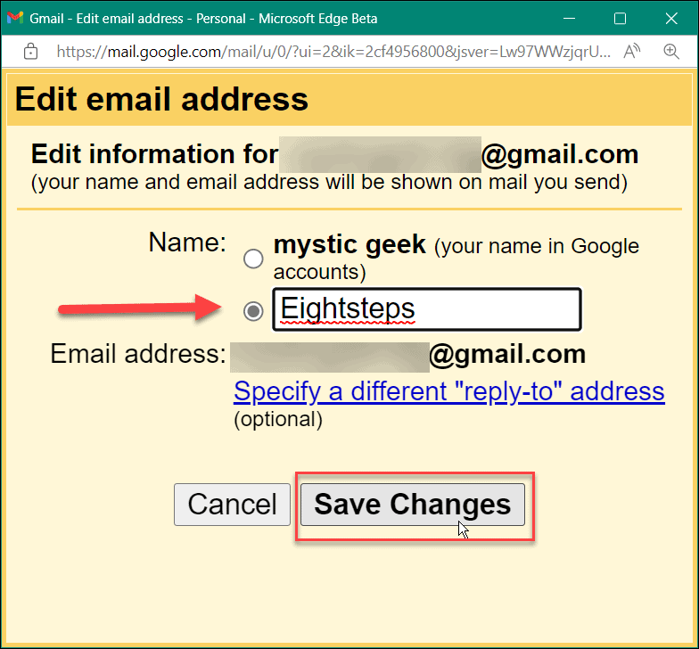 Kako spremeniti ime v gmailu