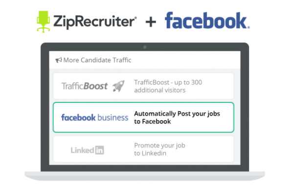 Facebook vključi sezname ZipRecruiter v zaznamek delovnih mest na platformi.