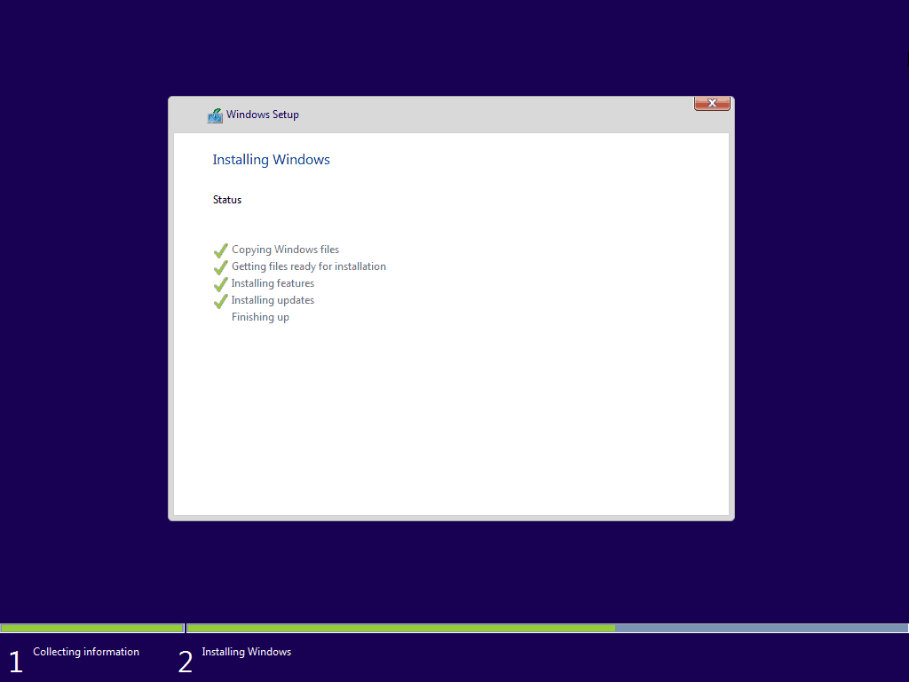 11 Dokončanje sistema Windows 10 Clean Install