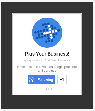 google + značka spletnega mesta