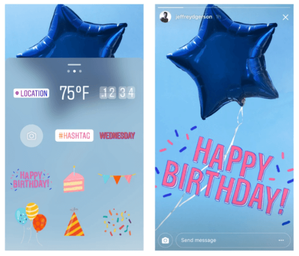 Instagram praznuje eno leto Instagram Stories z novimi nalepkami za rojstni dan in praznovanja.