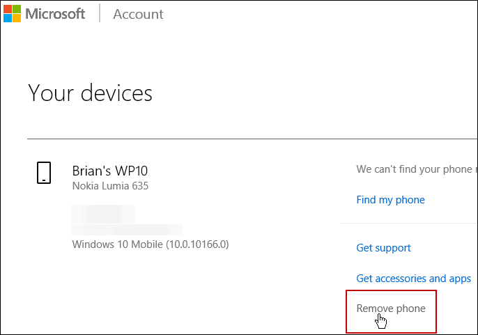 Odstranite Microsoftov račun naprave