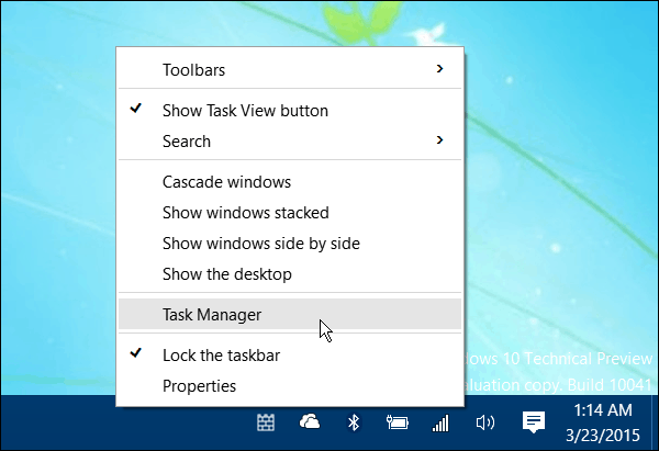Odprite upravitelja opravil Windows 10