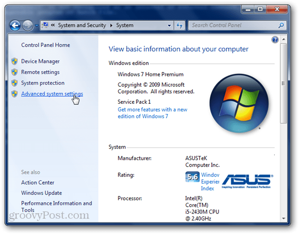 Spremenljivka PATH v sistemu Windows 7