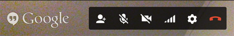 slika zgornje nadzorne plošče google + hangouts