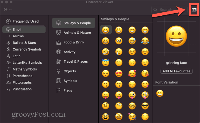ikona pregledovalnika čustvenih simbolov Mac