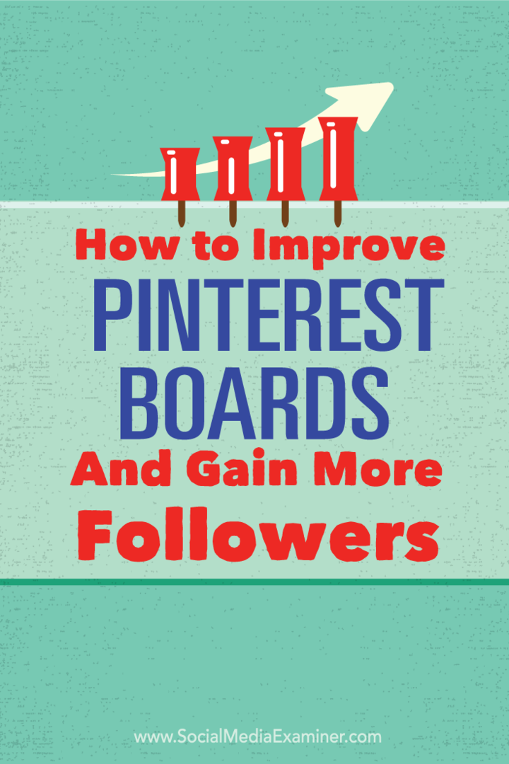 Kako izboljšati svoje plošče za Pinterest in pridobiti več privržencev: Izpraševalec socialnih medijev