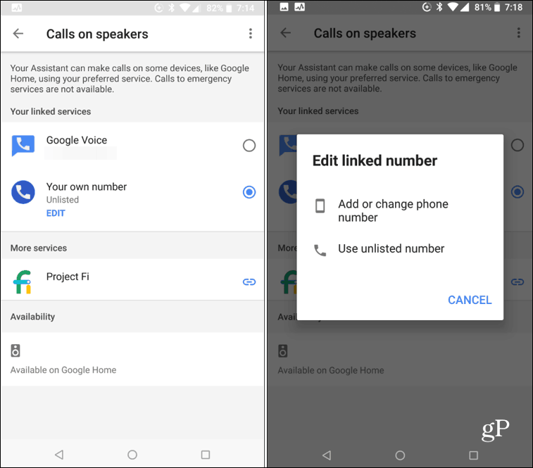 Android kliče po pametnem zvočniku Google Home