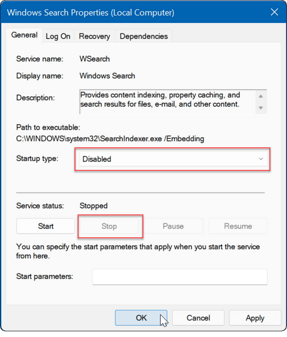 upravljajte indeksiranje iskanja v sistemu Windows 11
