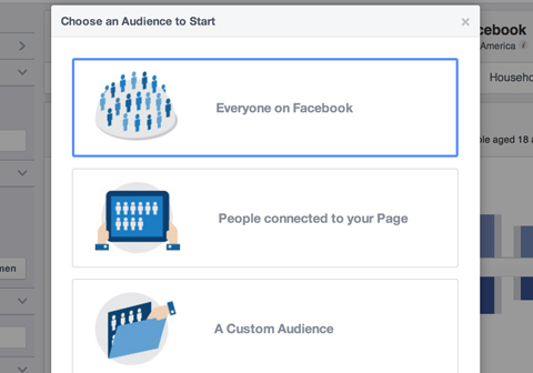 facebook občinstvo vpogled možnosti ustvarjanja