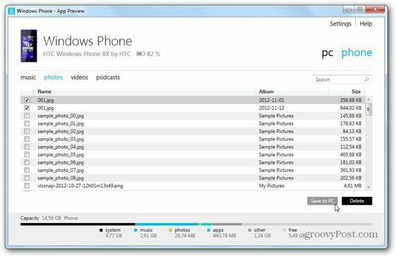 windows telefon 8 windows telefon app sinhronizacijo s pc
