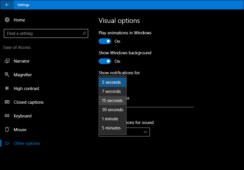 Kako obdržati obvestila sistema Windows 10 na zaslonu dlje