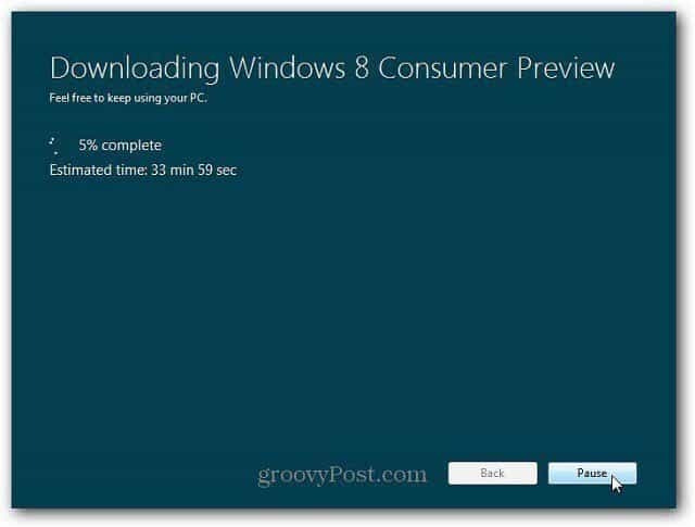Namestitev sistema Windows 8 Upgrade preko spleta