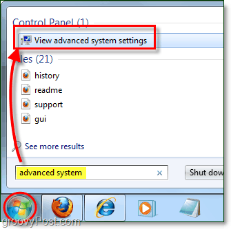 kako si ogledate napredne možnosti delovanja sistema v operacijskem sistemu Windows 7