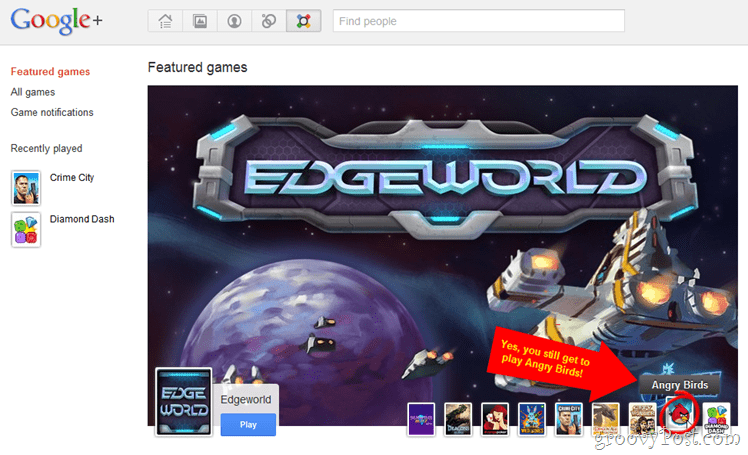 Google+ doda igre (ne da bi vas prisilili, da prezrite napad nadležnih zahtev po igrah!)