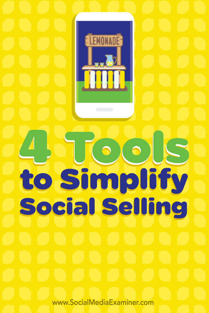štiri orodja za poenostavitev družbene prodaje