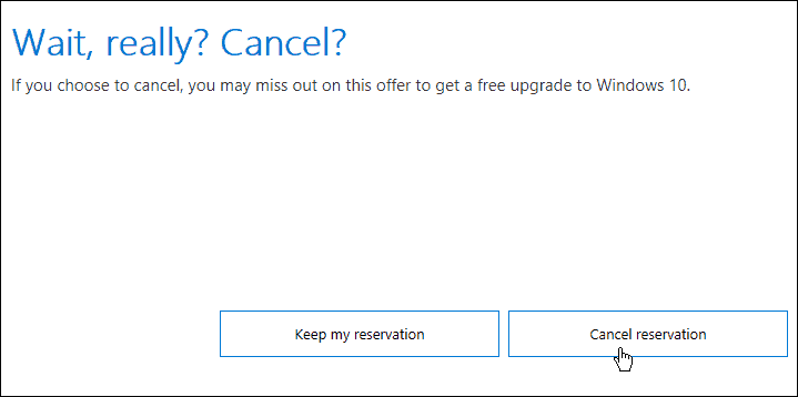 Kako preklicati rezervacijo za nadgradnjo sistema Windows 10