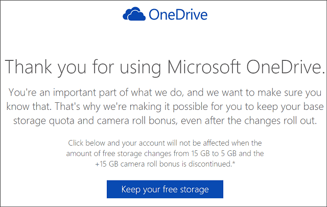 Naj bo OneDrive 15 GB prostora za shranjevanje
