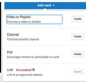 Uporabite kartice YouTube, da podaljšate čas gledanja kanala.