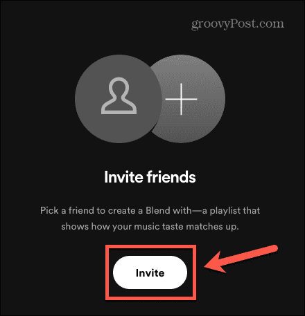 gumb za povabilo spotify
