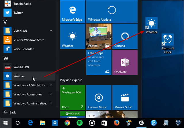 Nasvet za Windows 10: Ustvarite bližnjice na namizju za Universal Apps