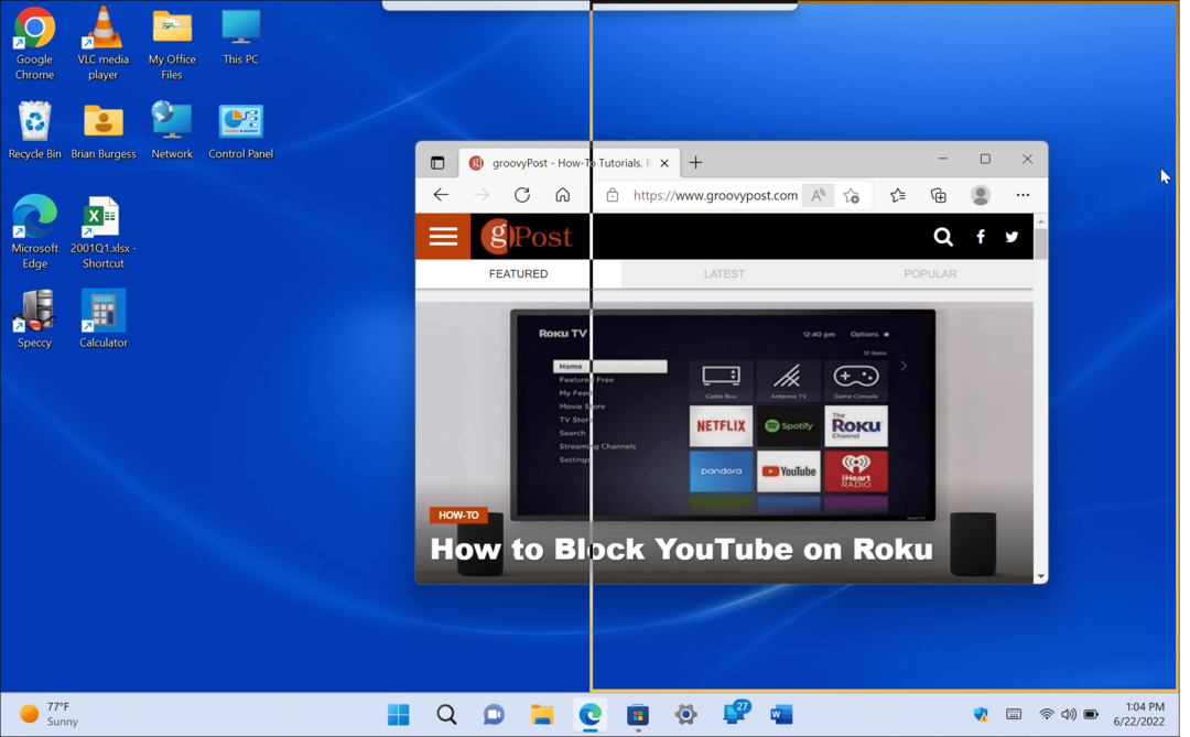 Uporabite Split Screen v sistemu Windows 11
