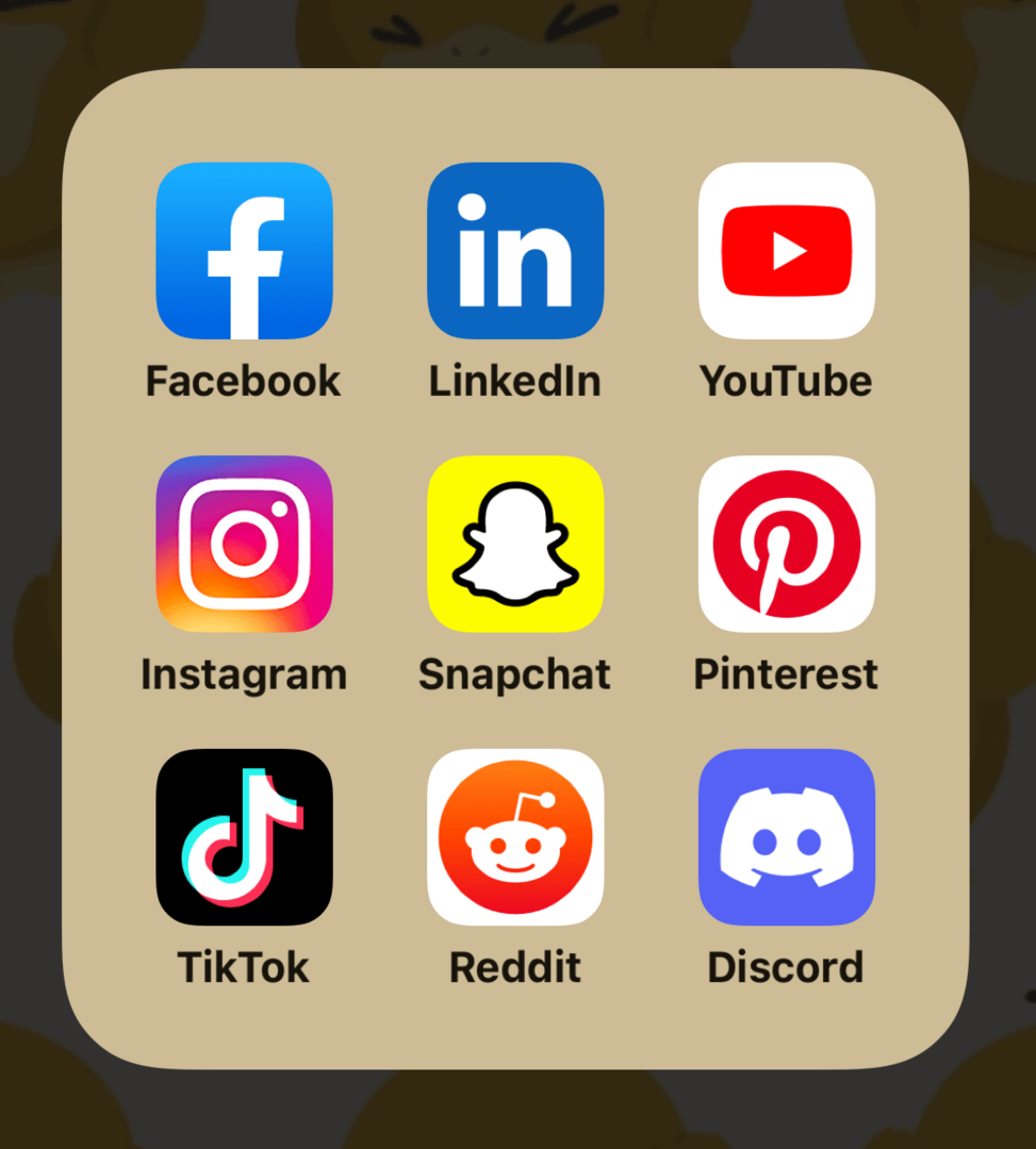slika ikon za glavne platforme družbenih medijev