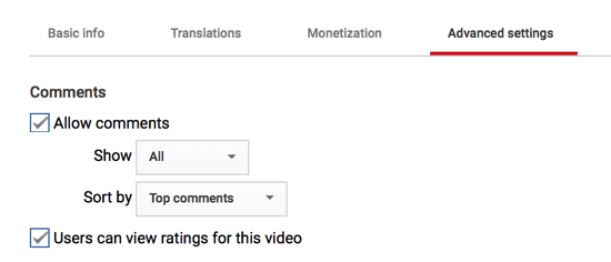 Če želite, da bodo komentarji prikazani na vašem kanalu v YouTubu, jih lahko prilagodite.