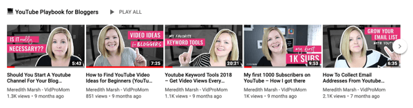 Kako uporabiti video serijo za povečanje kanala v YouTubu, primer serije YouTube s petimi videoposnetki na eno temo