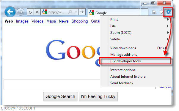 ie9 internet explorer 9 orodja za razvijalce