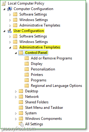 odprite lokalno računalniško politiko sistema Windows 7> <noscript> <img style =