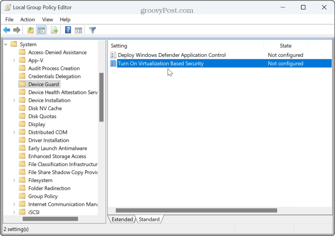 Kako izklopiti Credential Guard v sistemu Windows 11