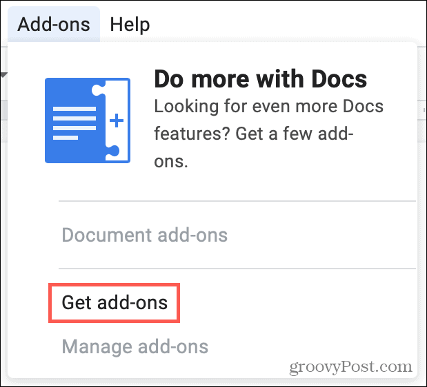 Pridobite dodatke v Google Dokumentih