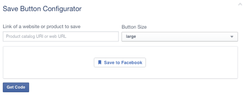 gumb za shranjevanje na facebooku nastavljen na prazen url