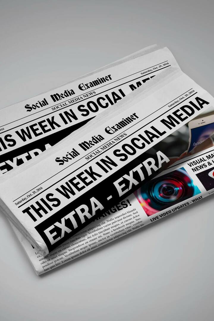 YouTube je predstavil končne zaslone za mobilne naprave: ta teden v družabnih medijih: Social Media Examiner