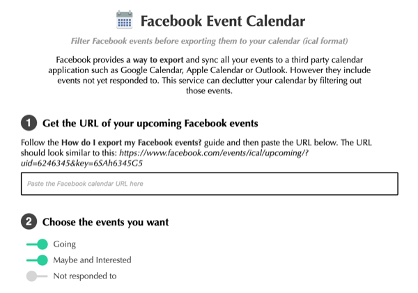 Odkrivanje tedna Podcast trženja družbenih medijev: Facebook koledar dogodkov.