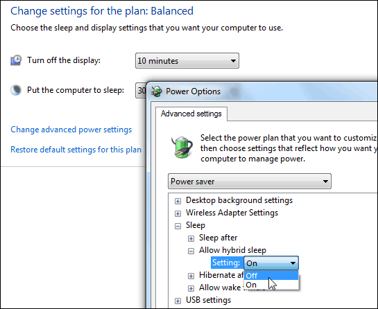Nasvet za Windows 7: Preklopite v stanje mirovanja ali mirovanja privzeto možnost napajanja
