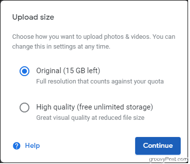Omejitev velikosti Google Upload na 15 GB ali stisnjena