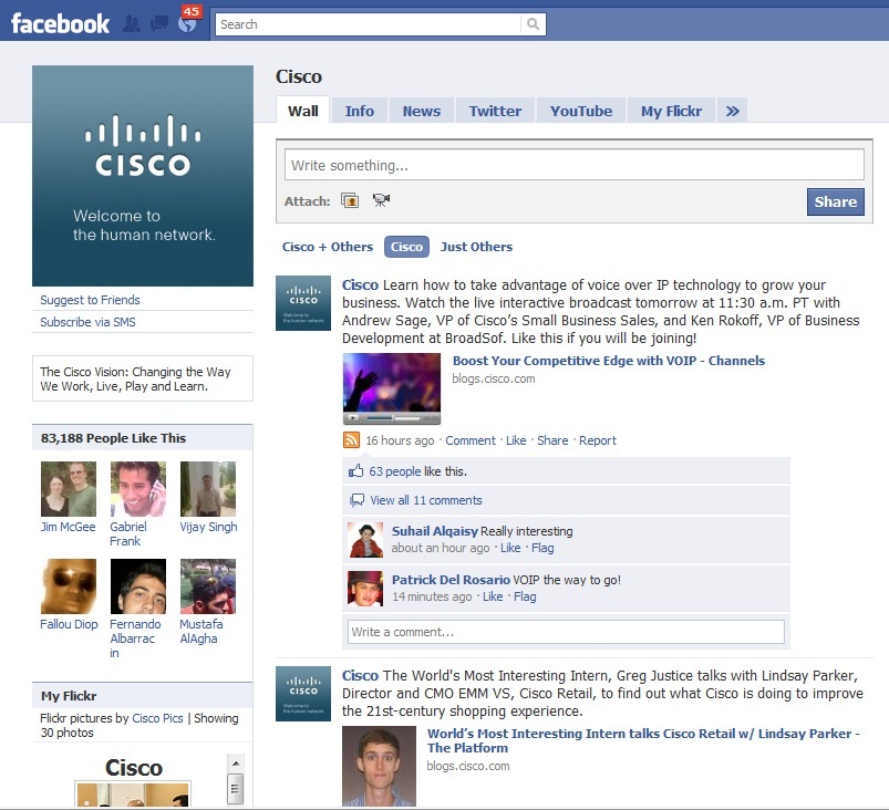 Zagon družabnih medijev prihrani Cisco 100.000 USD +