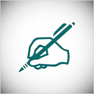 To je ilustracija črne risbe rokopisa s svinčnikom. Seth Godin vsak dan vadi na svojem blogu.