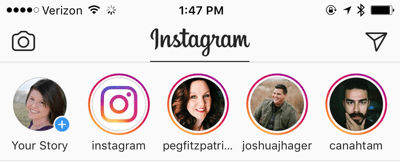 Kliknite fotografijo profila Your Story, da začnete Instagram zgodbo.