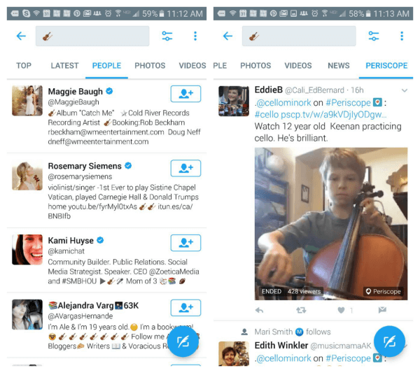 Twitter dodaja zmožnost iskanja Twitterja in Periskopa z uporabo emojijev.