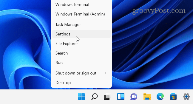 Zaženite nastavitve Windows 11