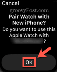 Apple Watch potrdi seznanitev