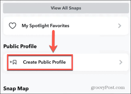 ustvarite javni profil iphone