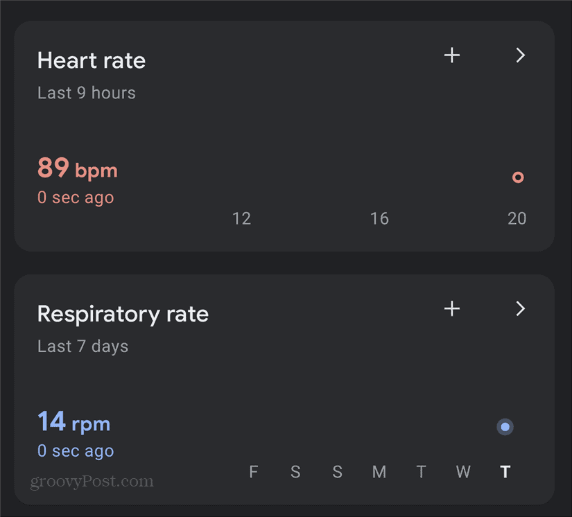 Nadzorna plošča srčnega utripa Google Pixel